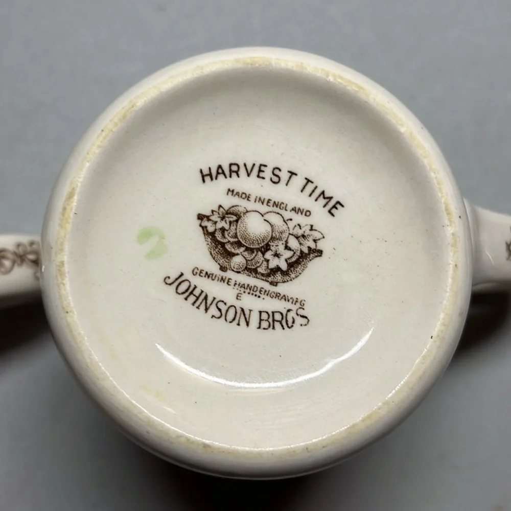 Harvest time ironstone mugs from England set of two